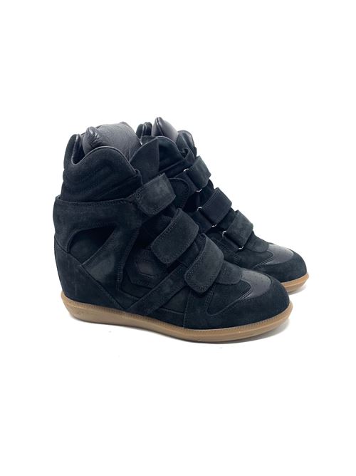 Sneaker con zeppetta IL LACCIO | MOONVELOURNERO